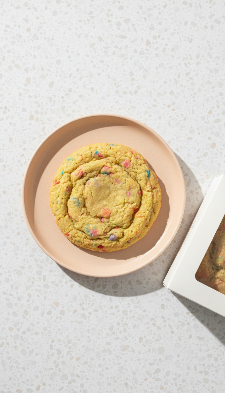 Lemon confetti oversized cookie