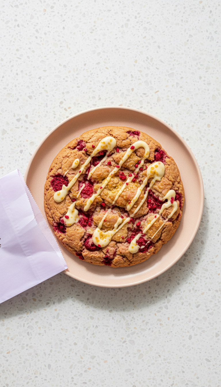 Raspberry fizz oversized cookie